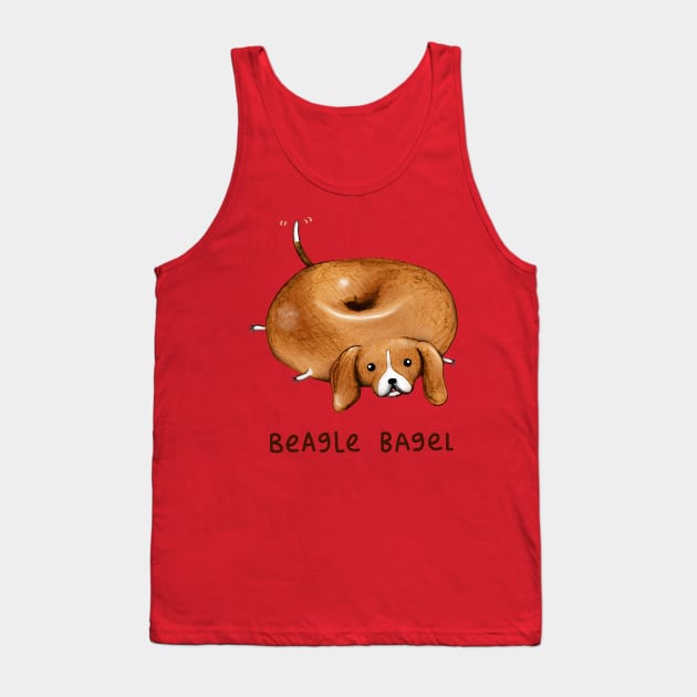 Beagle Bagel Tank Top by Sophie Corrigan